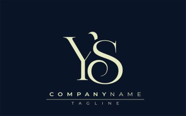YS soyut logosu. Zarif Tasarlanmış Minimalist Monogram Logosu ve Şık Harfler. Sofistike ve gösterişli minimalist monogram benzersiz harf dizaynı.