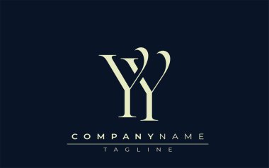 Evet, soyut logo. Zarif Tasarlanmış Minimalist Monogram Logosu ve Şık Harfler. Sofistike ve gösterişli minimalist monogram benzersiz harf dizaynı.