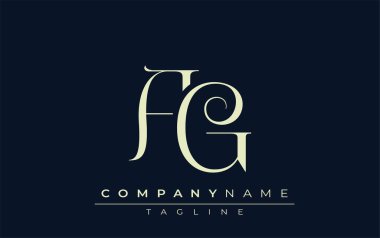 AG soyut logosu. Zarif Tasarlanmış Minimalist Monogram Logosu ve Şık Harfler. Sofistike ve gösterişli minimalist monogram benzersiz harf dizaynı.