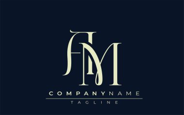 Ben soyut logoyum. Zarif Tasarlanmış Minimalist Monogram Logosu ve Şık Harfler. Sofistike ve gösterişli minimalist monogram benzersiz harf dizaynı.