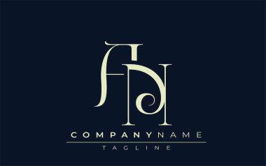 Soyut bir logo. Zarif Tasarlanmış Minimalist Monogram Logosu ve Şık Harfler. Sofistike ve gösterişli minimalist monogram benzersiz harf dizaynı.