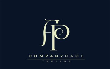 AP soyut logosu. Zarif Tasarlanmış Minimalist Monogram Logosu ve Şık Harfler. Sofistike ve gösterişli minimalist monogram benzersiz harf dizaynı.