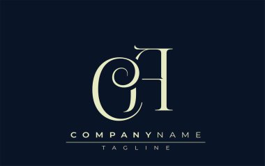 CA soyut logosu. Zarif Tasarlanmış Minimalist Monogram Logosu ve Şık Harfler. Sofistike ve gösterişli minimalist monogram benzersiz harf dizaynı.