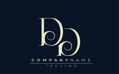 DD soyut logosu. Zarif Tasarlanmış Minimalist Monogram Logosu ve Şık Harfler. Sofistike ve gösterişli minimalist monogram benzersiz harf dizaynı.