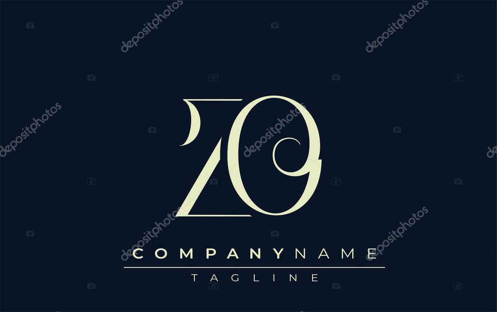 ZO abstract Logo. Elegantly Designed Minimalist Monogram Logo with Stylish Lettering. Sophisticated and sleek minimalist monogram showcasing unique lettering design.