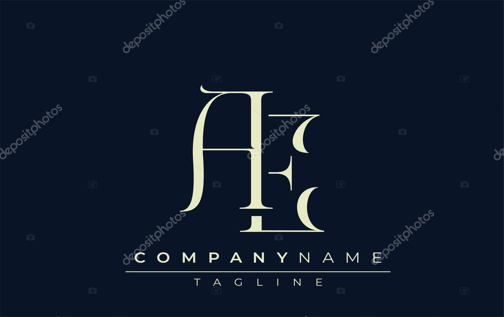 AE abstract Logo. Elegantly Designed Minimalist Monogram Logo with Stylish Lettering. Sophisticated and sleek minimalist monogram showcasing unique lettering design.