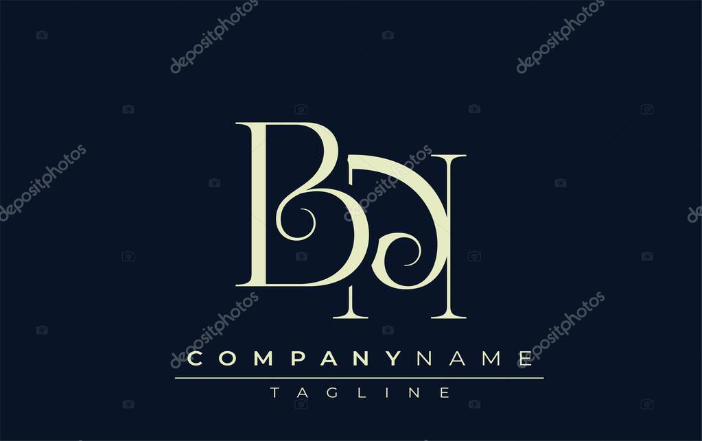 BN abstract Logo. Elegantly Designed Minimalist Monogram Logo with Stylish Lettering. Sophisticated and sleek minimalist monogram showcasing unique lettering design.