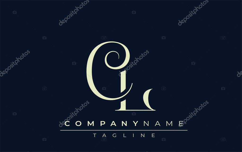 CL abstract Logo. Elegantly Designed Minimalist Monogram Logo with Stylish Lettering. Sophisticated and sleek minimalist monogram showcasing unique lettering design.