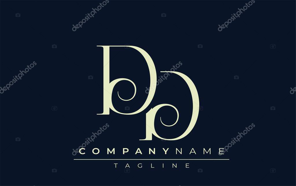 DD abstract Logo. Elegantly Designed Minimalist Monogram Logo with Stylish Lettering. Sophisticated and sleek minimalist monogram showcasing unique lettering design.