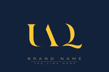 UAQ soyut harf logosu tasarımı. Bu logo üç soyut harf tarafından tasarlanmıştır..