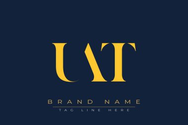 UAT soyut harf logosu tasarımı. Bu logo üç soyut harf tarafından tasarlanmıştır..