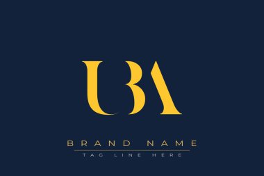 UBA soyut harf logosu tasarımı. Bu logo üç soyut harf tarafından tasarlanmıştır..