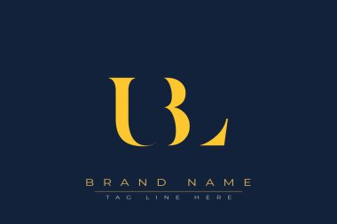 UBL soyut harf logosu tasarımı. Bu logo üç soyut harf tarafından tasarlanmıştır..