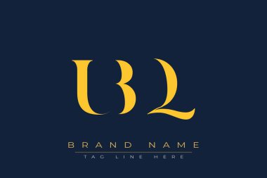 UBQ soyut harf logosu tasarımı. Bu logo üç soyut harf tarafından tasarlanmıştır..