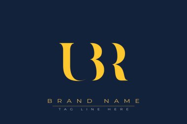 UBR soyut harf logosu tasarımı. Bu logo üç soyut harf tarafından tasarlanmıştır..