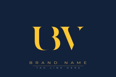 UBV soyut harf logosu tasarımı. Bu logo üç soyut harf tarafından tasarlanmıştır..