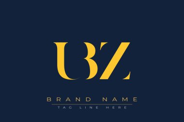 UBZ soyut harf logosu tasarımı. Bu logo üç soyut harf tarafından tasarlanmıştır..