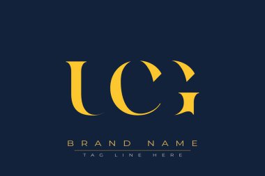 UCG soyut harf logosu tasarımı. Bu logo üç soyut harf tarafından tasarlanmıştır..