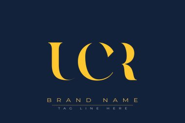 UCR soyut harf logosu tasarımı. Bu logo üç soyut harf tarafından tasarlanmıştır..