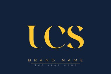 UCS soyut harf logosu tasarımı. Bu logo üç soyut harf tarafından tasarlanmıştır..