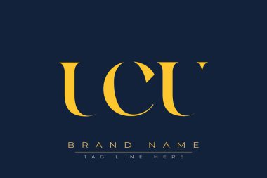 UCU soyut harf logosu tasarımı. Bu logo üç soyut harf tarafından tasarlanmıştır..