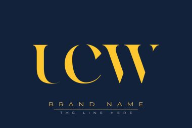 UCW soyut harf logosu tasarımı. Bu logo üç soyut harf tarafından tasarlanmıştır..