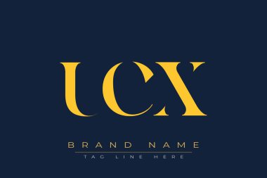 UCX soyut harf logosu tasarımı. Bu logo üç soyut harf tarafından tasarlanmıştır..