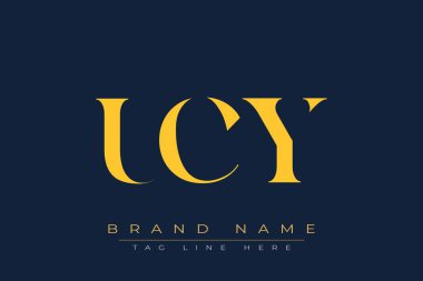 UCY soyut harf logosu tasarımı. Bu logo üç soyut harf tarafından tasarlanmıştır..