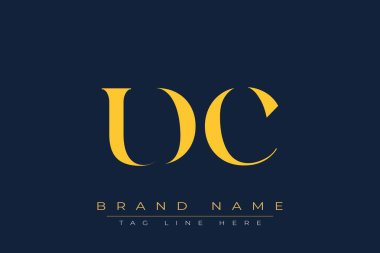 UDC soyut harf logosu tasarımı. Bu logo üç soyut harf tarafından tasarlanmıştır..