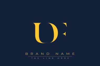 UDF soyut harf logosu tasarımı. Bu logo üç soyut harf tarafından tasarlanmıştır..