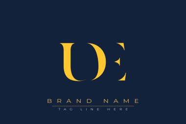 UDE soyut harf logosu tasarımı. Bu logo üç soyut harf tarafından tasarlanmıştır..