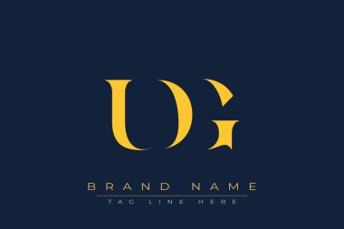 UDG soyut harf logosu tasarımı. Bu logo üç soyut harf tarafından tasarlanmıştır..