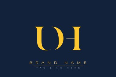 UDH soyut harf logosu tasarımı. Bu logo üç soyut harf tarafından tasarlanmıştır..