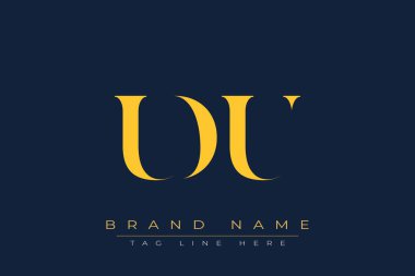 UDU soyut harf logosu tasarımı. Bu logo üç soyut harf tarafından tasarlanmıştır..