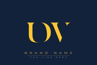 UDV soyut harf logosu tasarımı. Bu logo üç soyut harf tarafından tasarlanmıştır..
