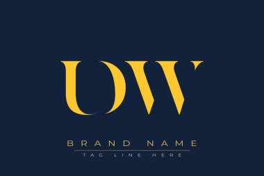 UDW soyut harf logosu tasarımı. Bu logo üç soyut harf tarafından tasarlanmıştır..