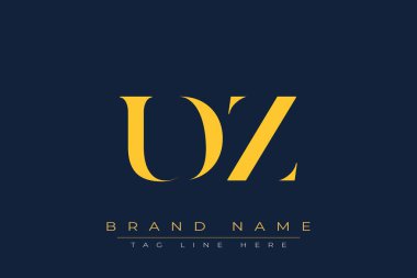 UDZ soyut harf logosu tasarımı. Bu logo üç soyut harf tarafından tasarlanmıştır..