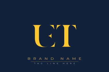 UET soyut harf logosu tasarımı. Bu logo üç soyut harf tarafından tasarlanmıştır..