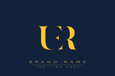 UER soyut harf logosu tasarımı. Bu logo üç soyut harf tarafından tasarlanmıştır..