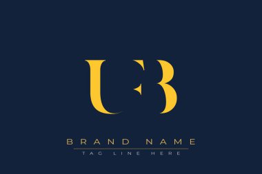 UFB soyut harf logosu tasarımı. Bu logo üç soyut harf tarafından tasarlanmıştır..