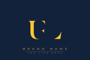 UFL soyut harf logosu tasarımı. Bu logo üç soyut harf tarafından tasarlanmıştır..