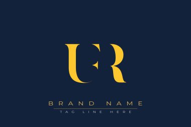 UFR soyut harf logosu tasarımı. Bu logo üç soyut harf tarafından tasarlanmıştır..