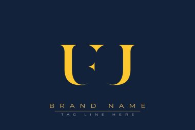 UFU soyut harf logosu tasarımı. Bu logo üç soyut harf tarafından tasarlanmıştır..