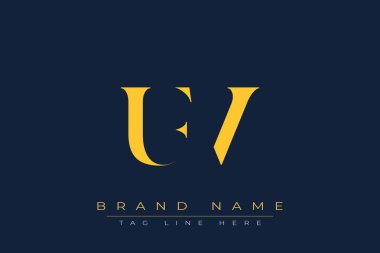 UFV soyut harf logosu tasarımı. Bu logo üç soyut harf tarafından tasarlanmıştır..