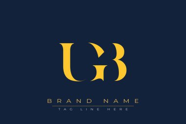 UGB soyut harf logosu tasarımı. Bu logo üç soyut harf tarafından tasarlanmıştır..