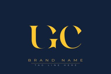 UGC soyut harf logosu tasarımı. Bu logo üç soyut harf tarafından tasarlanmıştır..