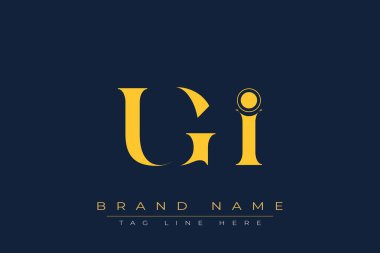 UGI soyut harf logosu tasarımı. Bu logo üç soyut harf tarafından tasarlanmıştır..