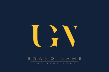 UGN soyut harf logosu tasarımı. Bu logo üç soyut harf tarafından tasarlanmıştır..