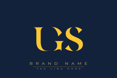 UGS soyut harf logosu tasarımı. Bu logo üç soyut harf tarafından tasarlanmıştır..