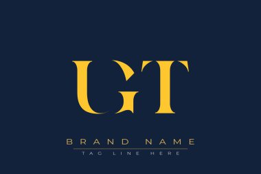 UGT soyut harf logosu tasarımı. Bu logo üç soyut harf tarafından tasarlanmıştır..